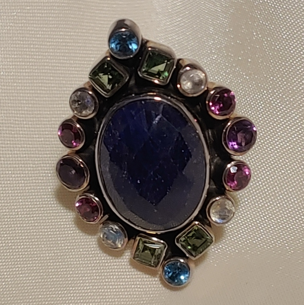 Nicky Butler 925 SS multi gemstone ring - Picture 2 of 7
